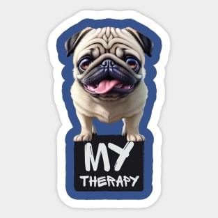 Just My Emotional Support Pug Sticker